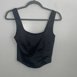 Black cropped top size small